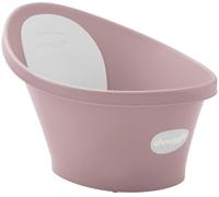 Shnuggle Bañera para bebé recién nacido, refuerzo integrado y respaldo suave, apto para recién nacidos, soporte de asiento de baño incluye tapón, rosa flor