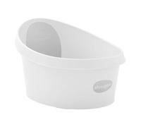 Shnuggle Bañera para niños pequeños, color blanco con respaldo gris claro