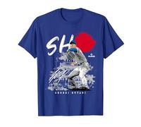 SHO Hinomaru Japanese Flag Shohei Ohtani Los Angeles MLBPA Camiseta, Hombre, Azul Real, 3XL