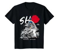 SHO Hinomaru Japanese Flag Shohei Ohtani Los Angeles MLBPA Camiseta, Niños, Negro, 3 años