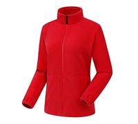 SHOBDW Barato Sudadera de Lana Mujer Forro Polar Caliente Talla Grande Cuello Alto Cremallera Manga Larga Calor Estilo Abrigos Deportivo Sweatshirt Adolescentes Top Liquidación Venta(Rojo,XXL)