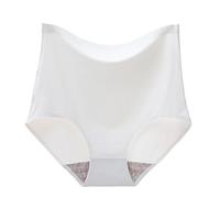 SHOBDW Bragas Cintura Alta Mujer Braguitas de Seda de Hielo para Verano Culotte Transpirable Deslizamiento Invisible Hipster Sin Costuras Ligero Deportiva Interior Antibacteriano
