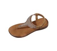 SHOBDW Chanclas Femeninas Ligeras Y Cómodas En La Playa Shoes Adult Female Long Slipper Socks For Women Summer Solid Color Casual Toe Flat Soft Indoor Comodas Mujer Arena Zapatos Cuña Pala Marrón 38