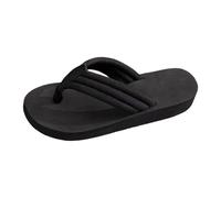 SHOBDW Chanclas Mujer - Para Playa Y Piscina Summer Sandals And Flops Thick Soft Bottom Retro Non Vacation Beach Slippers Light Comfortable Casual De Flip Sandalias Planas Verano Hawaianas Negro 37