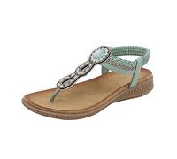 SHOBDW Chanclas Mujer Sandalias Verano De Para Mujer Zapatillas Playa Exteriores Planas Cómodas Goma Punta Abierta Informales Con Estilo Zapatos Elegantes Calzado Barefoot 41 Deportiva Verde 40