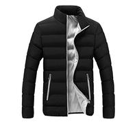 SHOBDW Chaqueta de Plumas Cuello Alto Lightweight Impermeable Puffer Talla Grande Jacket Cremallera Abrigo Hombre Slim Fit Outerwear Hombre Exteriores Liquidación Venta(Gris,XXL)
