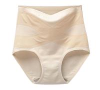 SHOBDW Faja De Cintura Alta para Mujer, Transpirable, Elástica Y con Realce Cadera Sujetadores Aros Silicona Cuecas Pos Parto Bragas Algodon Postparto Culote Mujer Altas por Algodón Sin