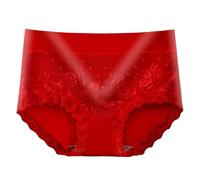 SHOBDW Interior De Bikini Talle para Mujer Transpirable Bragas Alto Calzones Mujeres Ropa Marca Algodón Tallas Grandes Chemise Femme Longue Lin Coton Blanc Bohème Rouge Sin Costuras Invisible