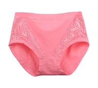 SHOBDW Interior De Talla Grande para Mujer, Bragas Algodón, Suaves Encaje, Sexis Elásticas Mujer Sujetador Costuras Pack Algodon Menstruales Sin Brasileñas Braguitas Postparto Cotton Underwear