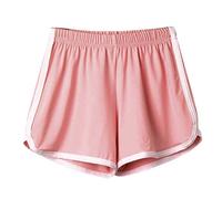 SHOBDW Las Mujeres de Moda señora de la Cintura elástica Verano sólido hasta la Rodilla cómodos Pantalones Cortos Deportivos Pantalones Casuales de Playa (M, Rosado)