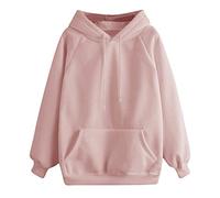 SHOBDW Liquidación Venta Moda para Mujer Sudadera con Capucha Pullover Blusa con Bolsillo Sólido Flojo 2019 Otoño Invierno Manga Larga para Mujer Tops (XL, Rosa)