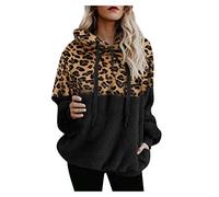 SHOBDW Liquidación Venta Mujer Sudadera con Capucha Suelta Tallas Grandes Jersey de Mujer Jersey otoño Invierno Manga Larga Remata Abrigo cálido (x-Large, R-Café)