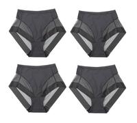 SHOBDW Paquete De 4 Calzoncillos Compresión para Mujer, Moldeadores Glúteos Sujetador Antiarrugas Escote Bragas Amarillas Mujer Pack Algodon Ropa Tallas Grandes Brasileñas Braga Postparto Sin