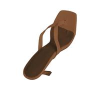 SHOBDW Plataforma Para Mujer Chanclas Verano Playa Elegantes De Tacón Color Sólido Abrigo Con Sandalias Punta Cuadrada Y Palabra Bio Chinelos Mulher Goma Atadas Al Tobillo Hawayanas Brasileras Caqui