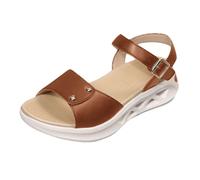 SHOBDW Sandalias Deportivas De Mujer Y Hombre Informales Gruesas Ligeras Tamaño Para Mujer Verano Horma Ancha Zapatos Ancho Especial Adolescentes Chica Plataforma Sandalia Talla 44 Sport Pie Marrón