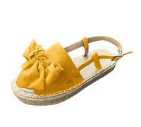 SHOBDW Sandalias Mujer Verano Deportivas Zapatos De Playa Fashion Casual Dedo Gordo Del Pie Butterfly Knot Buckle Correa Esparteñas Planas Plataforma Zapato Sandalia Deportiva Women Shoes Amarillo 36
