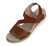 SHOBDW Sandalias Mujer Verano Planas Bohemio De Para Mujer Talla Grande Con Plana Y Pez Europa Unidos Comodas Zapatos Calzado Negro Tallas Grandes Zapatillas Mayor Caminar Esparto Deportiva Marrón 37