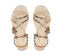 SHOBDW Sandalias Mujer Verano Planas Bohemio De Tamaño Para Playa One Love Comodas Caminar Zapatillas Ortopédicas Senderismo Joya Confort Mayor Horma Ancha Zapatos Ancho Especial Arch Fit Oro 37