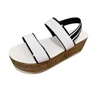 SHOBDW Sandalias Mujer Verano Planas Bohemio Ladies Sandals Zapatos De Los Pies Casual Summer On Womens Round Women'S Pie Cavo Talla 44 Cómodas Comodas Atadas Al Tobillo Deporte Cómodos 38 Blanco 39