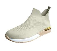 SHOBDW Sneak Mujer Zapatos De Runing Sólidos Bragables Mesh Color Sports Femen'S Zapatillas Amarillas Mulher Sapatilhas Verano Deportivas Altas Comodas Casa Casual Deporte Bambas Blancas