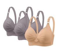 SHOBDW Sujetador Mujer Sin Aros Deportivos para 2024 Cómodo Cuello En V Correa Ajustable Sujetadores Transpirables Bra For Women Invisible Push Up Brasier Varillas Bras Plus Size Sostenes Non Wired