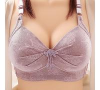 SHOBDW Sujetador sin Aros Mujer Costuras con Correa para El Hombro Ajustable Copa Moldeadora De Botón Trasero Encaje Sexy Aros Ropa Interior Talla Grande Bras For Women Non Wired Camiseta Ni Push Up