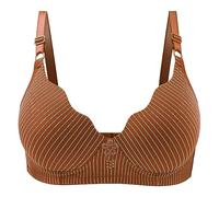 SHOBDW Sujetadores sin Aros Mujer para Mujer Anillo De Sujetador Decoración con Estampado Rayas Interior Transpirable Cómodo Bras For Large Busts Comfelie Bra Bralette Algodon Non Wired Brasier