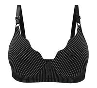 SHOBDW Sujetadores sin Aros Mujer para Mujer Anillo De Sujetador Decoración con Estampado Rayas Interior Transpirable Cómodo Bras For Large Busts Comfelie Bra Bralette Algodon Non Wired Brasier