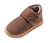 SHOBDW Zapatillas De Casa Mujer Invierno Men'S Spring And Autumn Winter Heeled Cotton Slippers For Indoor Home Use With Plush Warm Non Thick Shoes Tela Hombre Super Foam Algodón Transpirables