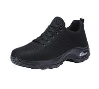 SHOBDW Zapatillas De Deporte Mujer Zapatos Deportivos Otoño para Gruesa Malla Tejida con Mosca Antideslizante Transpirable Cómodo Estilo Informal Amarillas Deportivas Bambas Blancas Zapatilla