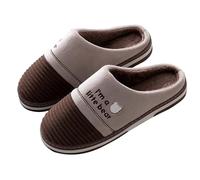 SHOBDW Zapatillas de Estar por Casa para Hombre Pantuflas con Peluche Acogedoras Cmodas Invierno Zapatos Puntera Cerrada Slippers Antideslizante Suela para Hogar
