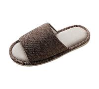 SHOBDW Zapatillas Mujer De Invierno Para Casa Modelos Pareja Zapatos Antideslizantes Interiores Lino Las Cuatro Estaciones Futbol Soporte Algodón Aire Libre Unise Elegantes