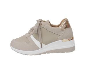 SHOBDW Zapatillas Mujer Deportivas Individuales para 2025 Europea Y Estadounidense con Gruesa Informal Tenis De Caminar Verano Deporte Bambas Blancas Casa Cerradas Toalla Casual Camper