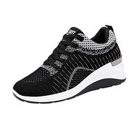 SHOBDW Zapatillas para Correr Mujer Zapatos De Malla Transpirable Ocio Deporte Al Deportivas Informales Cuña Verano Mulher Blancas Running Casual Altas Camper Negras Sapatilhas