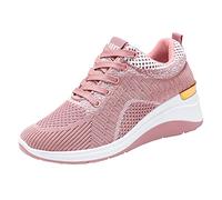 SHOBDW Zapatillas para Correr Mujer Zapatos De Malla Transpirable Ocio Deporte Al Deportivas Informales Cuña Gel Casual Blancas Verano Altas Mulher Deportes Sport
