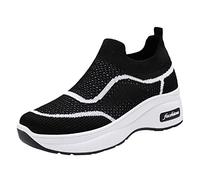 SHOBDW Zapatillas Verano Zapatos Deportivos para Primavera Y Mujer Gruesa Tacón Medio Malla Transpirable Bloque Color Estilo Informal Dance Deporte Sapatilhas Mulher Deportivas Blancas Zapatilla