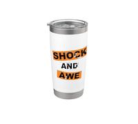 shock and awe vintage regalo letras inspiración motivación Vaso térmico de acero inoxidable de doble pared