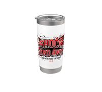 shock and awe vintage regalo letras inspiración motivación Vaso térmico de acero inoxidable de doble pared