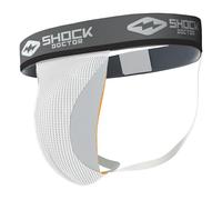 Shock Doctor Core Suspensor con Bolsillo de Taza, Hombre, Blanco, S