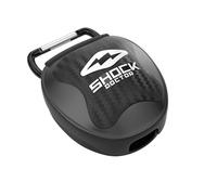 Shock Doctor Funda Protectora bucal ventilada, Almacenamiento Universal para Adultos y jóvenes, Negro Cromado