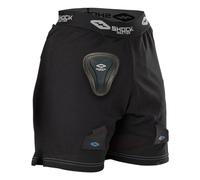 Shock Doctor Girl'S Loose Short Pantalón Corto de Hockey con Protector pélvico, Negro, S para Niñas