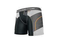 SHOCK DOCTOR Women's Double Compression Sliding Short w Pelvic Protector Pocket Black L