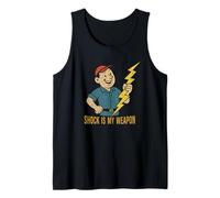 Shock Is My Weapon Funny Electrician Dad Humor Camiseta sin Mangas
