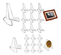 shockassist 20 PCS Soportes acrílicos para tarjetas comerciales - Expositor de monedas y tarjetero de Pokémon - transparente, duradero y versátil - 2 Tamaños, Alto 6,8cm + Alto 5,8cm - Transparente