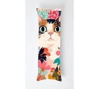 Shocked Cat Body Pillow Case Cover 50x150cm, Long Backrest Cushion Pillow Protector with Zipper, Decorative Bedding Pillowcase, Soft Body Pillow Cover for Couch Bedroom Flower