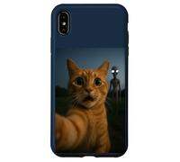 Shocked Cat Selfie Alien on The Back Funny for Boys Girls Carcasa para iPhone XS MAX