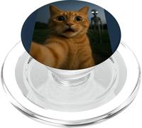 Shocked Cat Selfie Alien on The Back Funny for Boys Girls PopSockets PopGrip para MagSafe