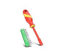 Shockproof Insulated Screwdriver Bits Collection Set for Electrical Maintenance and Appliance Various Dimensions Repair
