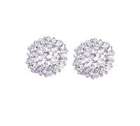 Shoe Accessories douqu lujo boda novia Rhinestone cristal plateado oro redondo flor zapato Clips 1 par