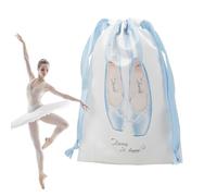 Shoe Bag, Lightweight Drawstring Satin Pouch, 7.09x11.02 Inches Versatile Use & Foldable Design, Dust Proof Organizer for Dance, Ballet, Travel, Gym, Backstage Accessories Storage